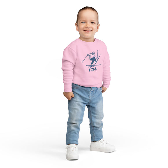 Taos, New Mexico Toddler Sweatshirt - Vintage Ski Taos Toddler Crewneck Sweatshirt