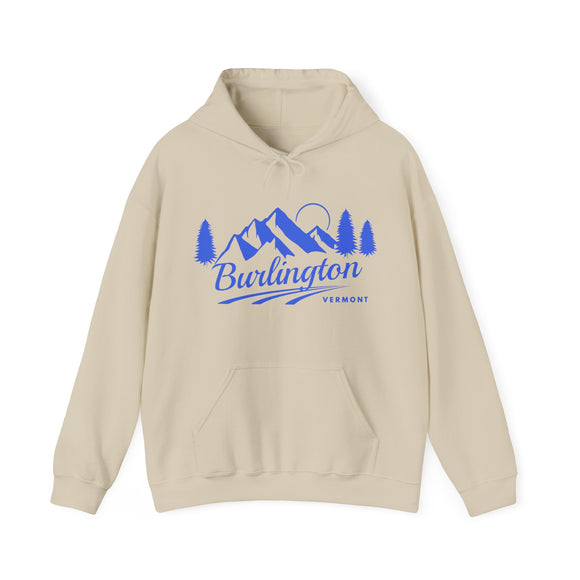 Burlington, Vermont Hoodie - Unisex Mountain Burlington Hoodie Sweatshirt
