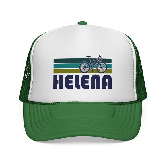 Helena, Montana Retro Bike Trucker Hat - Vintage Style Helena Cap