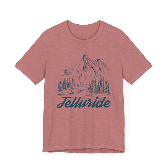 Telluride, Colorado Graphic Tee - Mountain Illustration Telluride T Shirt