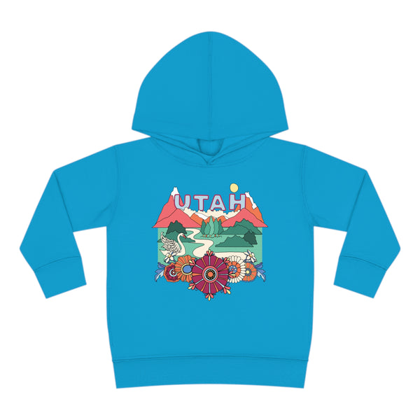 Utah Toddler Hoodie - Boho Mountain Unisex Utah Toddler Sweatshirt