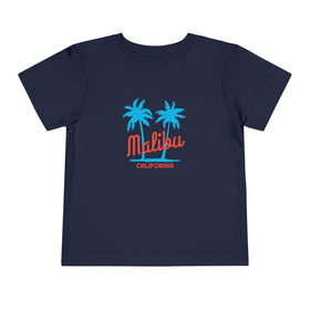 Malibu, California Toddler T-Shirt - Retro Palm Tree Toddler Malibu Shirt