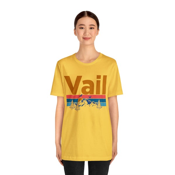 Vail, Colorado Shirt - Mountain Sunset Unisex Vail T-Shirt