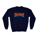 Mt Hood, Oregon Youth Sweatshirt - Unisex Kid's Mt Hood Crewneck Sweatshirt-4