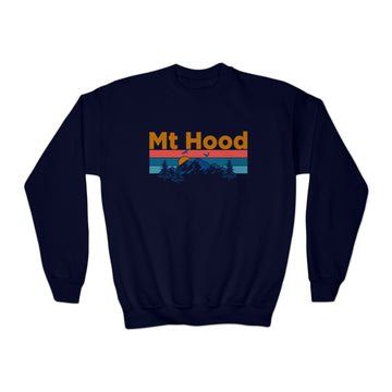 Buy navy Mt Hood, Oregon Youth Sweatshirt - Unisex Kid's Mt Hood Crewneck Sweatshirt
