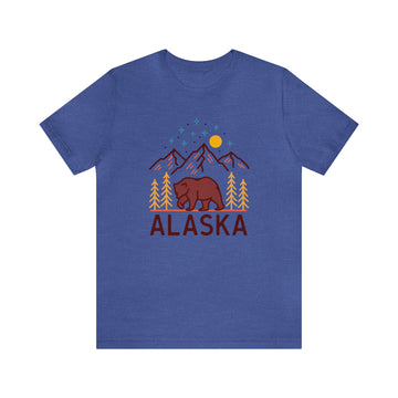 Buy heather-true-royal Alaska T-Shirt - Retro Unisex Alaska Shirt