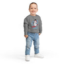 Vermont Toddler Sweatshirt - Skiing Snowman Vermont Toddler Crewneck Sweatshirt-11
