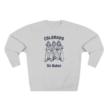 Buy heather-grey Premium Colorado Ski Babes Sweatshirt