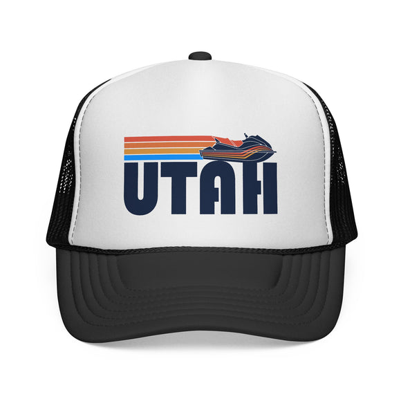 Utah Retro PWC Boating Trucker Hat - Vintage Style Utah Cap
