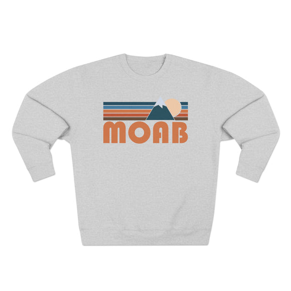 Premium Moab, Utah Retro Mountain Graphic Sweatshirt