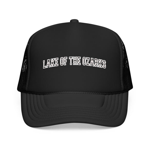 Lake of the Ozarks, Missouri Trucker Hat — Vintage College Foam Mesh Lake of the Ozarks Cap