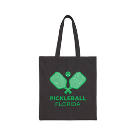 Florida Cotton Canvas Pickleball Florida Tote Bag