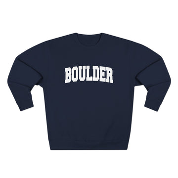 Buy navy Premium Boulder, Colorado Retro Graphic Sweatshirt