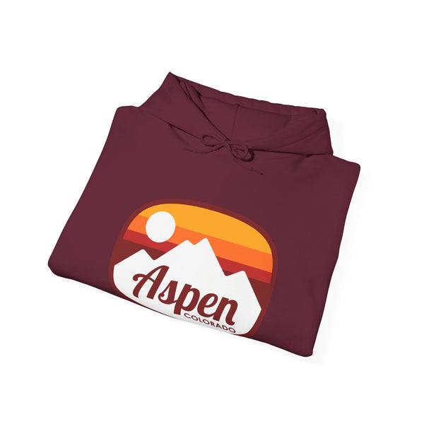 Aspen, Colorado Hoodie - Retro Ombre Unisex Aspen Hoodie Sweatshirt