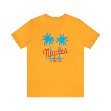 Buy gold Naples, Florida T-Shirt - Unisex Naples Shirt - Palm Script