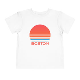 Boston, Massachusetts Toddler T-Shirt - Retro 80s Toddler Boston Shirt