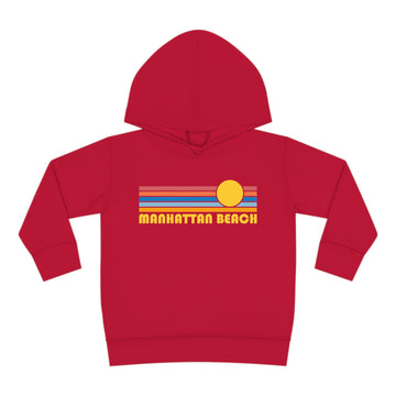 Buy vintage-red Manhattan Beach Toddler Hoodie - Unisex Manhattan Beach, California Toddler Sweatshirt