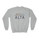 Alta, Utah Youth Sweatshirt - Unisex Kid's Alta Crewneck Sweatshirt-1