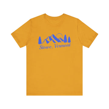 Buy mustard Stowe, Vermont T-Shirt - Retro Mountain Unisex Stowe Shirt