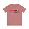 Retro Montana T-shirt, Mountain Tee, Vintage Montana Unisex Jersey Shirt, Outdoor Hiking Apparel