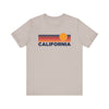 California T-Shirt Retro Sun Ombre Unisex Tee, Vintage California Tee, Mountain Sun Tee, California Souvenir Shirt