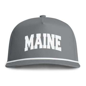 Buy granite Maine Embroidered Rope Hat - Vintage Sunwashed Rope Cap, Comfort Colors