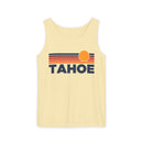 Lake Tahoe, California Retro Sunstripe Tank Top | Comfort Colors - 100% Cotton-3