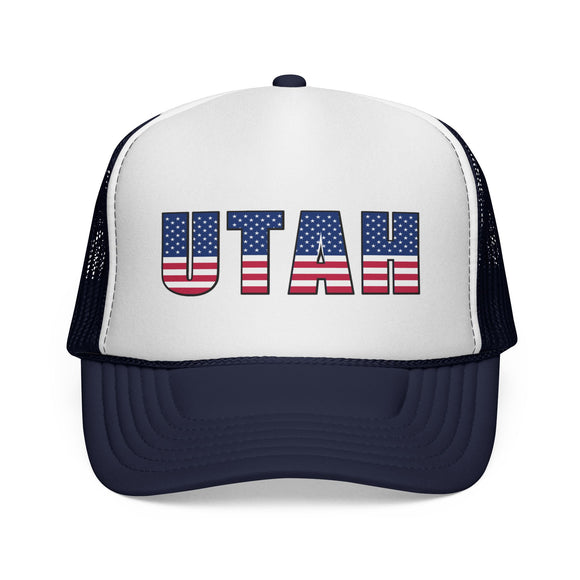Utah Stars and Stripes Trucker Hat | Patriotic State Flag Cap