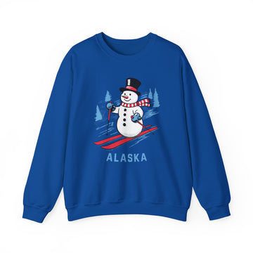Buy royal Alaska Sweatshirt - Ski Snowman Graphic Crewneck