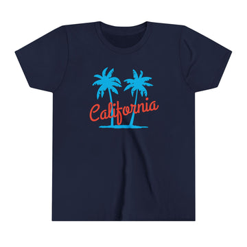 California Youth Shirt - Retro Palm Tree California Kid's T-Shirt