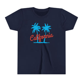 California Youth Shirt - Retro Palm Tree California Kid's T-Shirt