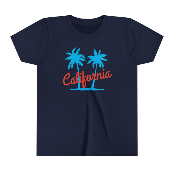 California Youth Shirt - Retro Palm Tree California Kid's T-Shirt