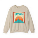 Retro Utah Sweatshirt, Mountain Sun Design, Unisex Crewneck, Gift for Outdoorsy Friends, Vintage Utah Jumper-4