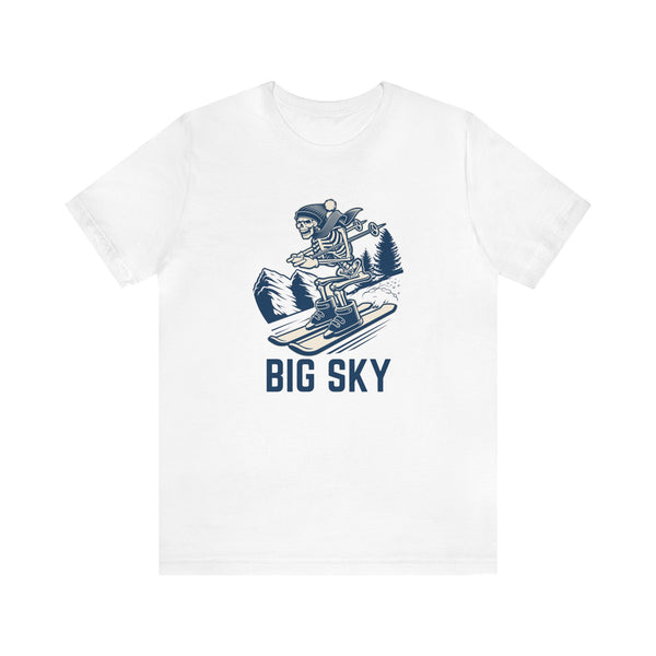 Big Sky, Montana T-Shirt - Skeleton Skier Unisex Big Sky Shirt
