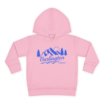 Buy pink Burlington, Vermont Toddler Hoodie - Unisex Mountain Burlington Pullover Sweatshirt, Kids Hooded Jumper, Vermont Souvenir