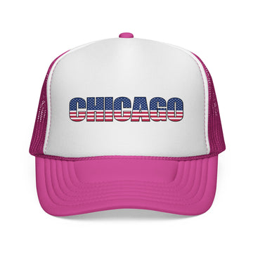 Buy pink Chicago Illinois Stars and Stripes Trucker Cap