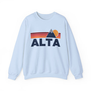 Buy light-blue Alta, Utah Sweatshirt Retro Mountains, Alta Unisex Crewneck, Vintage Cozy Jumper, Gift for Outdoor Lovers