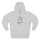 Premium Jackson Hole, Wyoming Skiing Snowman Hoodie-2