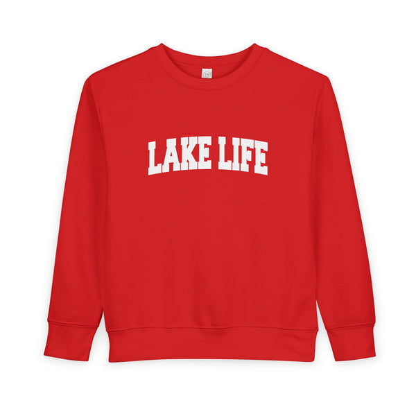 Lake Life Toddler Sweatshirt - Lake Life Toddler Crewneck Sweatshirt