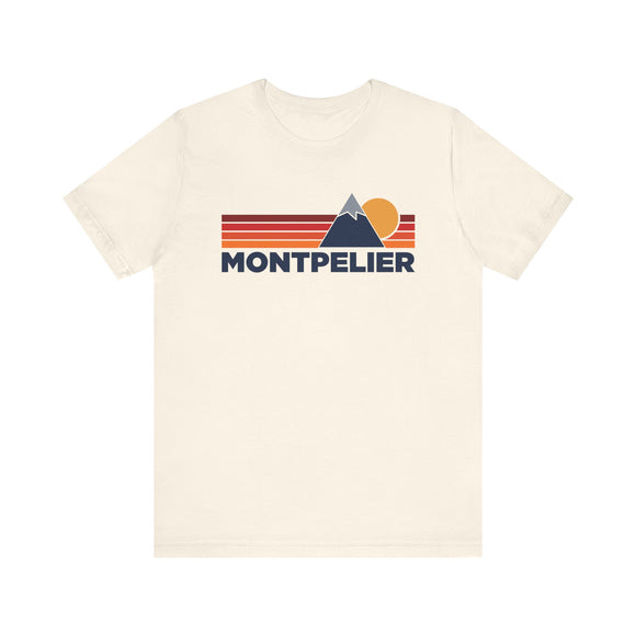 Retro Montpelier, Vermont T-shirt, Mountain Tee, Vintage Montpelier Unisex Jersey Shirt, Outdoor Hiking Apparel