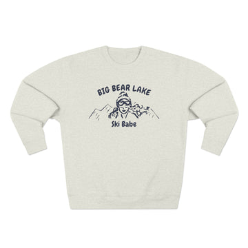 Premium Big Bear Lake, California Ski Babe Sweatshirt