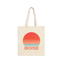 Boise, Idaho Retro 80s Cotton Canvas Boise Tote Bag-1