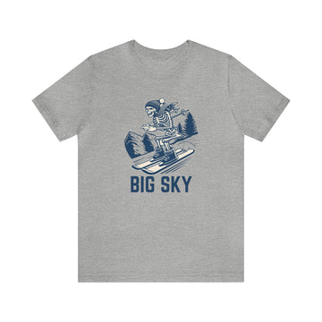 Big Sky, Montana T-Shirt - Skeleton Skier Unisex Big Sky Shirt - 0