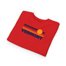 Vermont Toddler Sweatshirt - Retro Sun Vermont Toddler Crewneck Sweatshirt-19