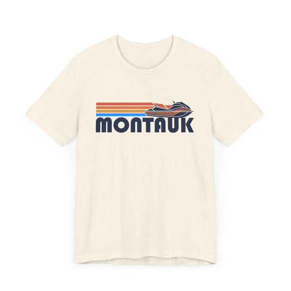 Montauk, New York T Shirt - Retro Jetski PWC Graphic Tee