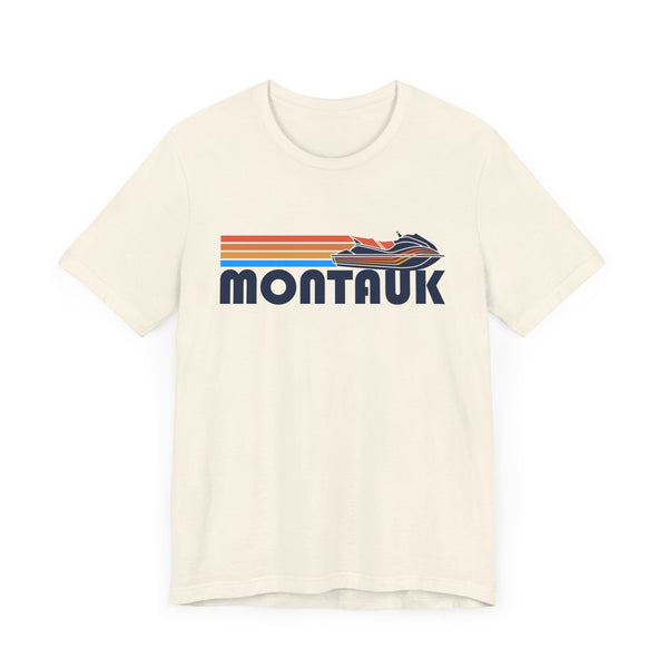 Montauk, New York T Shirt - Retro Jetski PWC Graphic Tee