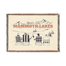 Mammoth Lakes, California Ski Town Throw Blanket | Mountain Woven Blanket-1