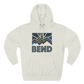 Bend, Oregon Hoodie - Retro Mountain Unisex Sweatshirt