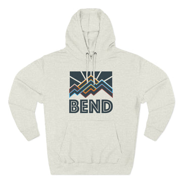 Bend, Oregon Hoodie - Retro Mountain Unisex Sweatshirt