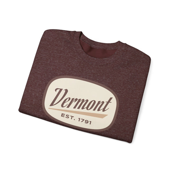 Vermont Sweatshirt - Unisex Retro Vermont Crewneck Sweatshirt
